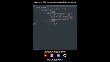 Leetcode 329. Longest Increasing Path in a Matrix in Python | Python Leetcode | Python Code Tutorial