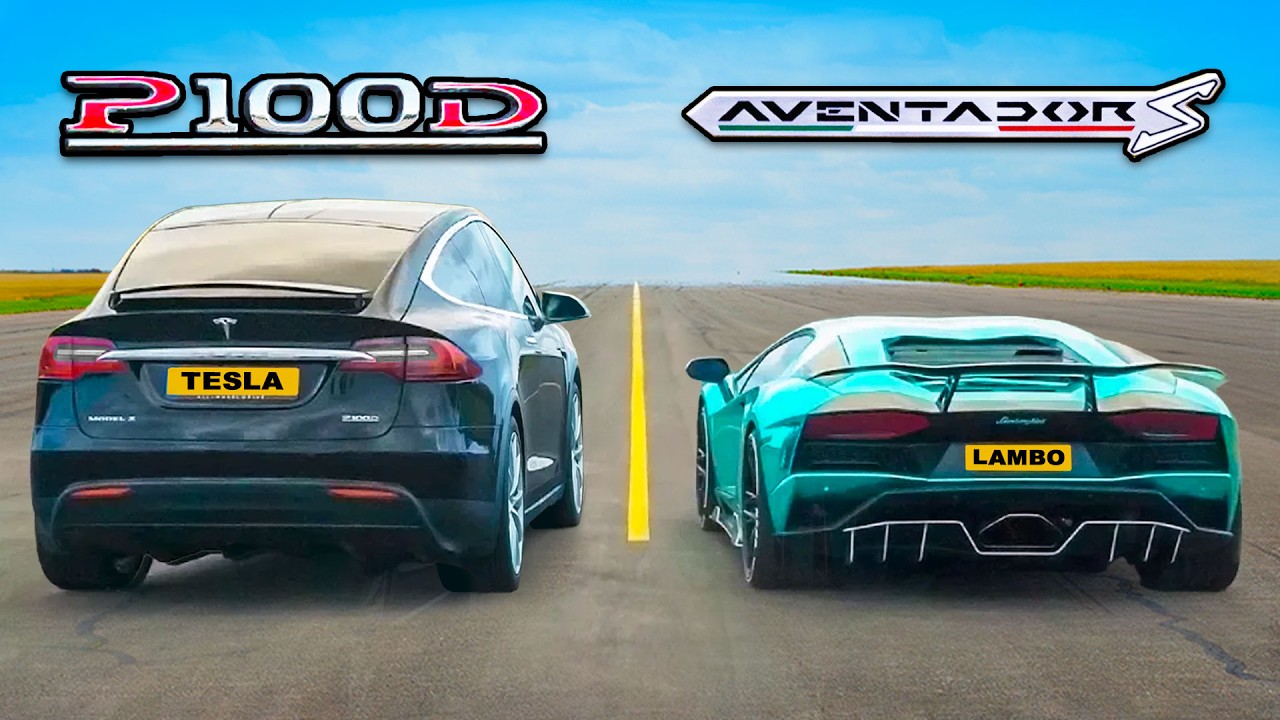 Lamborghini Aventador vs Tesla Model X - DRAG & ROLLING RACE - Can an EV  SUV beat a supercar? - YouTube