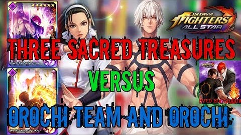 Three Sacred Treasures vs Orochi Team and Orochi | KOF Allstars | 97 Story Mode | Syed KOF Gaming