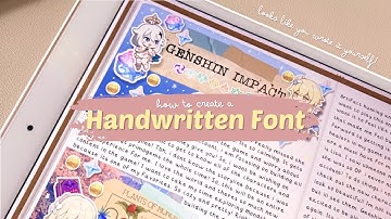 how to create a custom handwritten font ✨ iPad digital journal tutorial