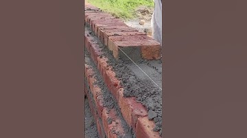 brick work of foundation #bricks #brickmasonry #foundation #brickworld #practicalknowledge