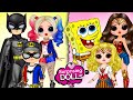 Harley Quinn, Elsa, Mommy Long Legs, Batman, Spider-Man Couples Switch Up - DIY Paper Dolls & Crafts
