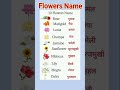 10 Flowers Names in English and Hindi 🌹 | फूलों के नाम #Shorts
