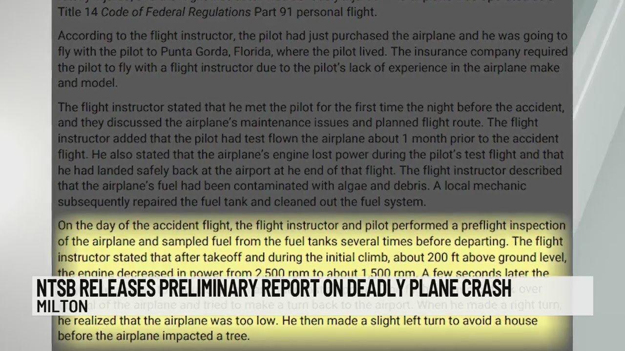 NTSB released preliminary report on deadly plane crash - YouTube