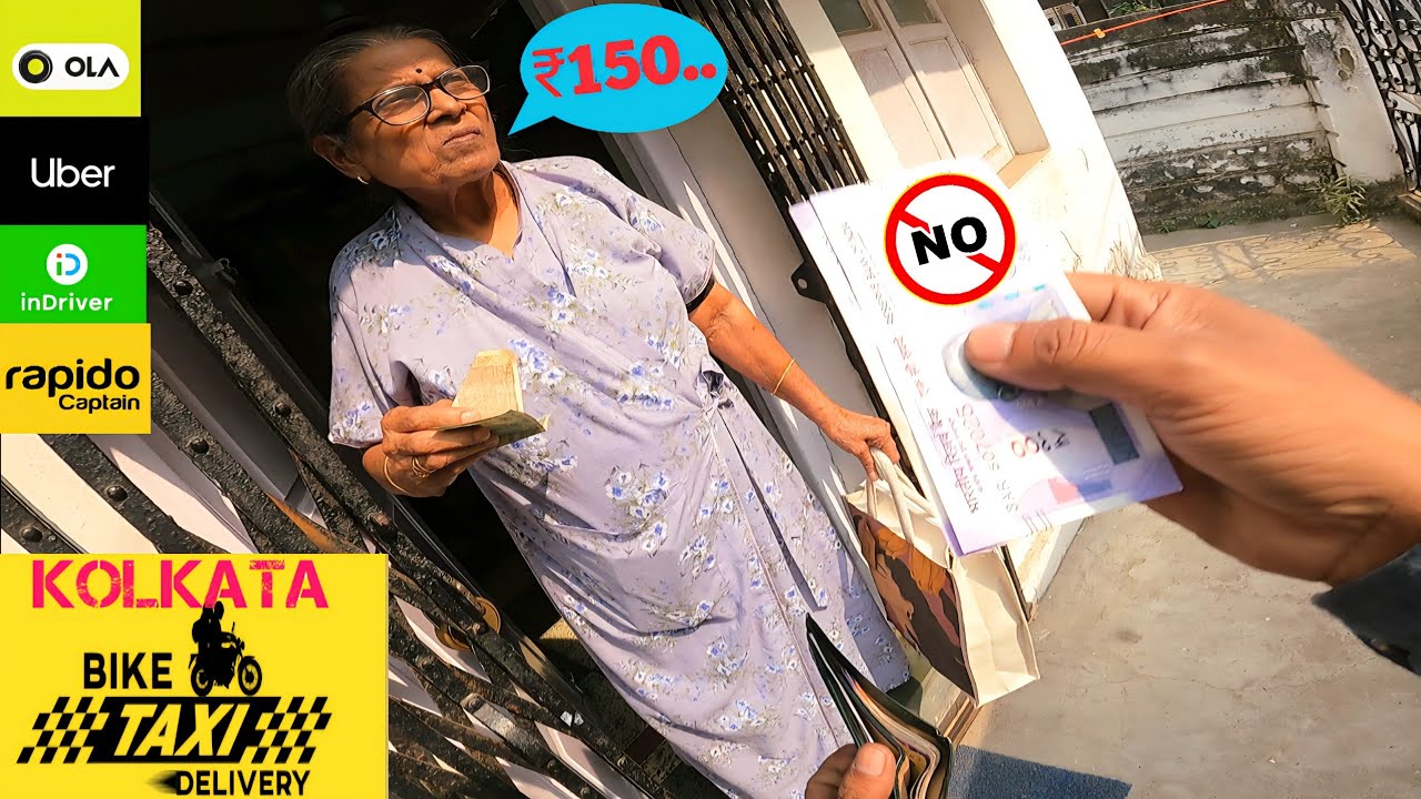 Maa Ji Ne jyada Bhada bol diya galti se😧ola Uber bike taxi Kolkata part time 