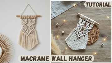 🧵DIY MACRAME WALL HANGING DECOR FOR BEGINNERS | SIMPLE MACRAME PROJECT |  EASY MACRAME PROJECT
