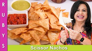 Scissor Nachos! No Corn Nacho Chips Super Crispy and Easy Recipe in Urdu Hindi  - RKK