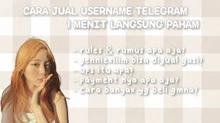 Cara Jual Username Telegram  Pembahasan Lengkap Rules  Singkatan  Promosi Dll