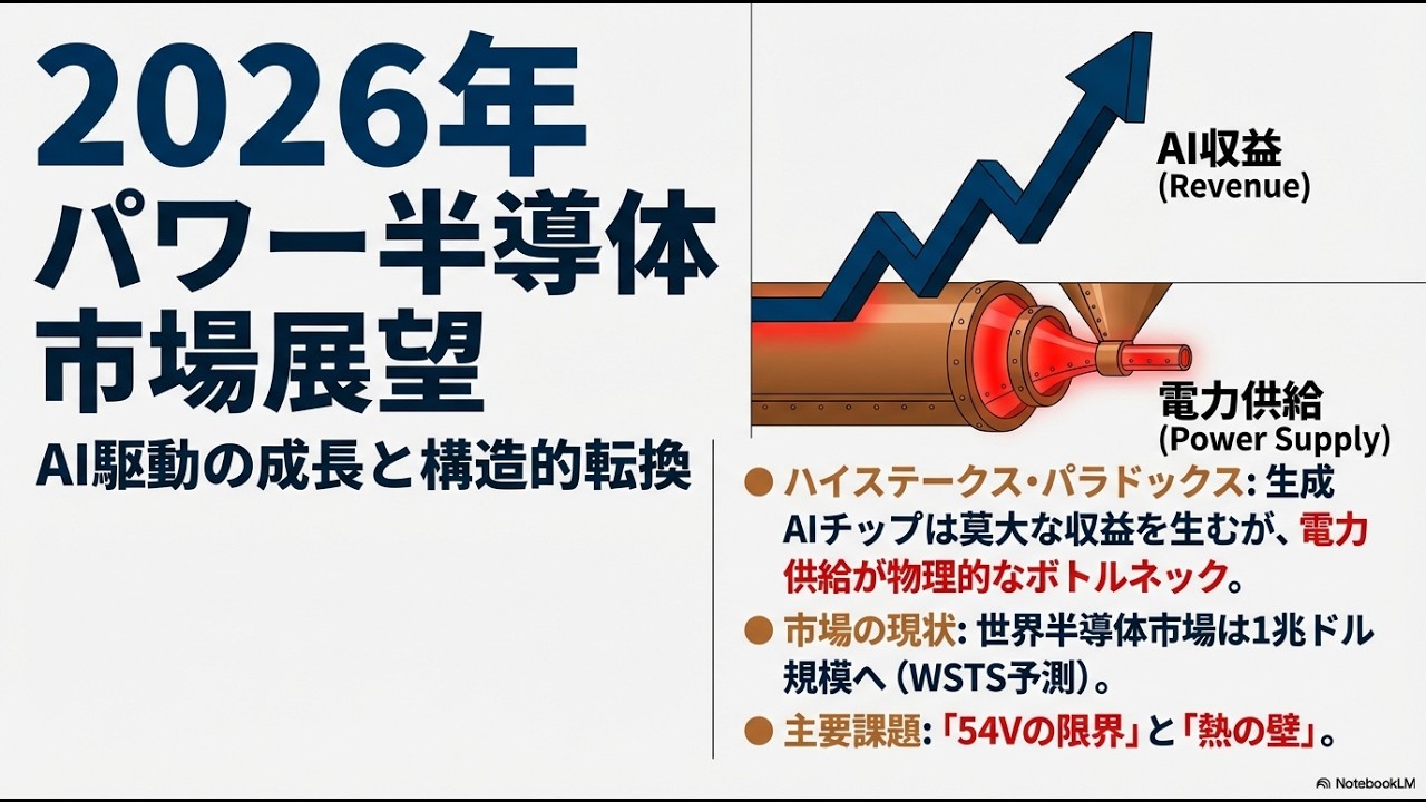 パワー半導体：AIデータセンターにおける800ボルト革命