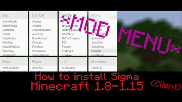 How to Install Minecraft Sigma Hacked Client [1.8-1.16, Mod Menu] [v 5.0]