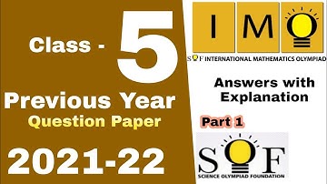 Class 5 IMO Previous Year Question Paper 2021-22 / IMO Olympiad Class 5 Question Paper 2021-22
