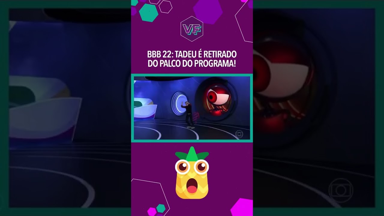 BBB 22: TADEU É RETIRADO A FORÇA DO PALCO DO PROGRAMA! 🤣 #Shorts | Virou Festa