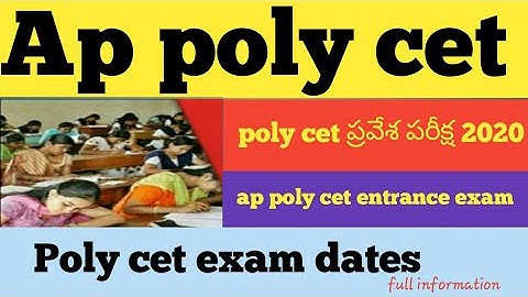 Ap polycet entrance exam date 2020/Ap polycet entrance  exam dates 2020 /SyR Education
