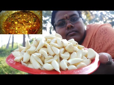 Cooking Tasty Garlic Thokku Recipe | Tasting At Night In Our Farm | Food Money Food