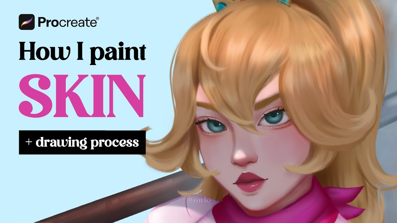 How I Paint Skin | Digital Art Tutorial ft. Princess Peach - YouTube