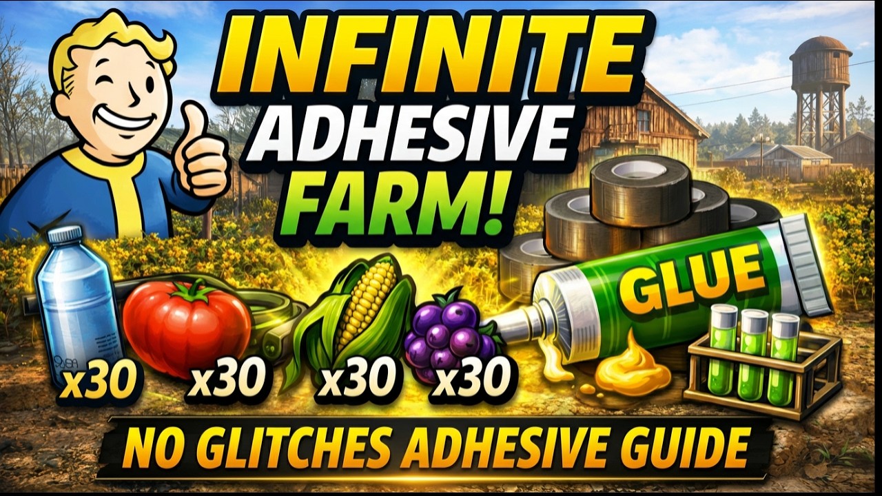 Fallout 4: Никогда больше не оставайтесь без клея (Руководство по бесконечному фарму)