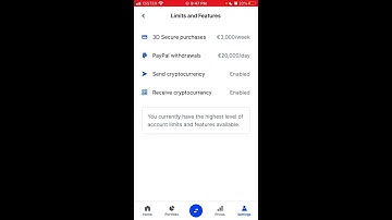 How to see Coinbase account limits?