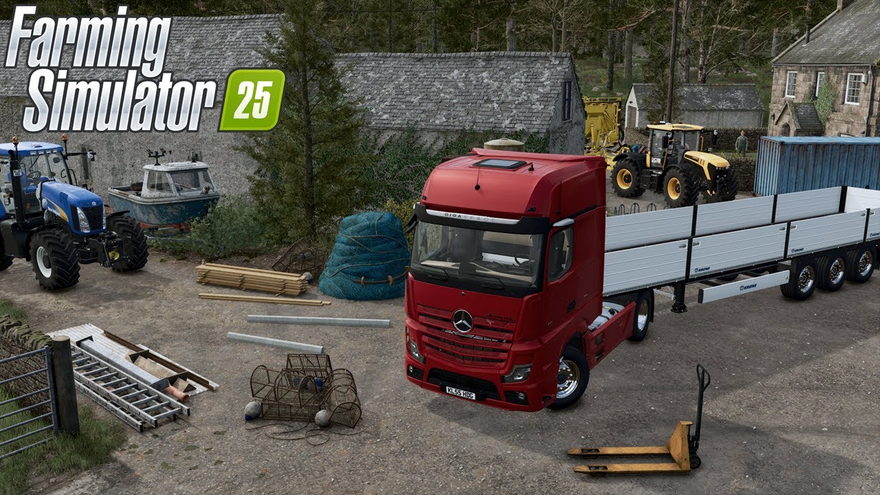 BOERDERIJ DETAILS BOUWEN + VRACHTWAGEN KOPEN!? - Farming Simulator 25
