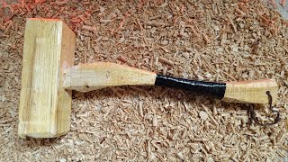 How to make a wooden hammerAmazing idea of ​​making a hammer with wood🪓