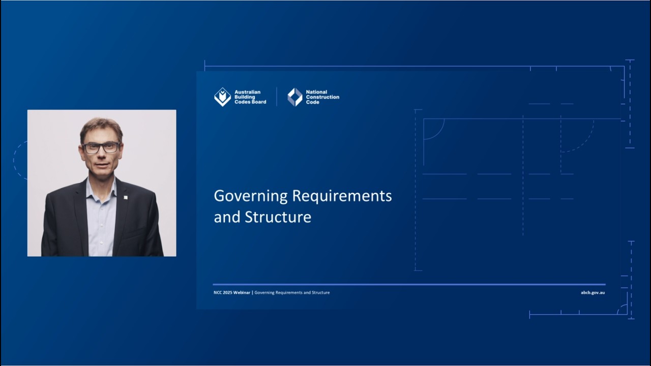 Thumbnail for NCC 2025 webinar series: Governing requirements