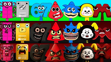 Incredibox Sprunki OC Phase 1 to Phase 3 Red (Colourblocks), 67, M (Alphabet Lore), Finding Nemo, J