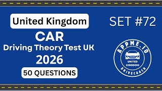 Driving Theory Test UK PRO 2026 | 50 REAL Car Questions | DVSA Exam Practice | Part #72