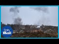 Ukraine: Drone footage shows strikes in Donetsk
