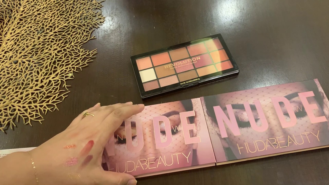 مقارنة بين باليت هدى بيوتي الاصليه من  #سيفورا وبين هدى بيوتي #شي_إن و باليت ميكب رفلوشن .