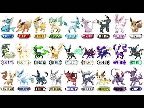 All 27 Types Eevee Evolutions - Eeveelutions, New Pokémon 2023