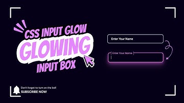 How to Create Floating Label Glowing Input Field in HTML & CSS | Modern Input Design