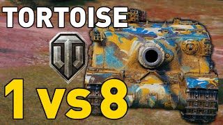 Tortoise 1 vs 8 in World of Tanks!