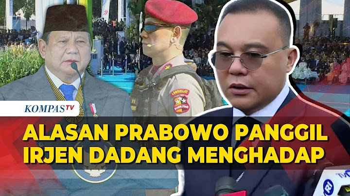 Terkuak! Alasan Prabowo Panggil Irjen Dadang Menghadap usai Upacara