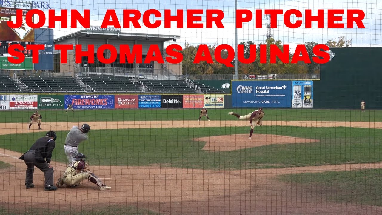 JOHN ARCHER PITCHING HIGHLIGHTS ST THOMAS AQUINAS COLLEGE BASEBALL VS john-archer-pitching-highlights-st-thomas-aquinas-college-baseball-vs