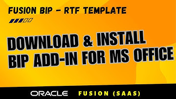 RTF 1. Download and install Oracle BI Publisher add in for MS Office, BIP add in for MS word excel