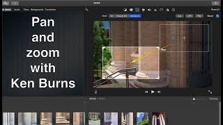 Zoom and pan an image in iMovie