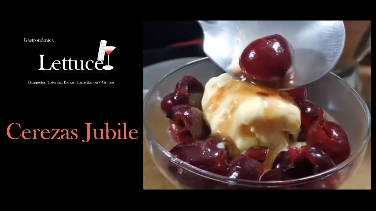 Cómo hacer cerezas Jubile. Cerezas jubile a la moda, cerezas flameadas jubile