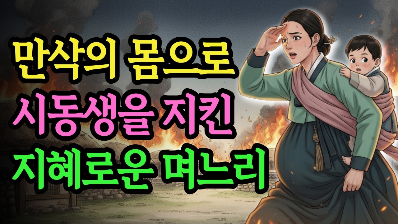 만삭의 몸으로 시동생 업고 피난길 가는  용감하고 지혜로운 며느리, 시동생을 끝까지 지켜 낼 수 있을까요? | 야담 옛날이야기 오디오북 수면동화 전설 민담 설화 야담낭독 조선야담