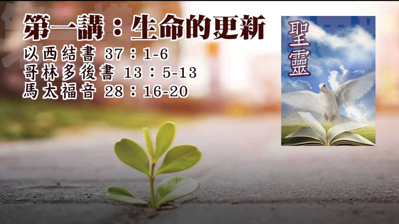 【生命系列】聖靈,第一講:生命的更新(粵)