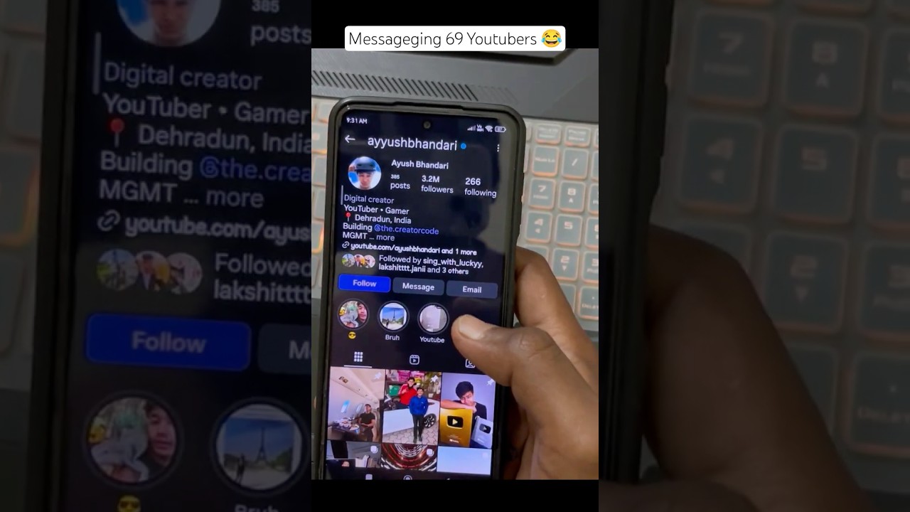 Messageging 69 Youtubers 😂
