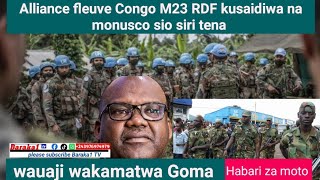 Alliance fleuve Congo M23 RDF kusaidiwa na monusco ndani ya vita