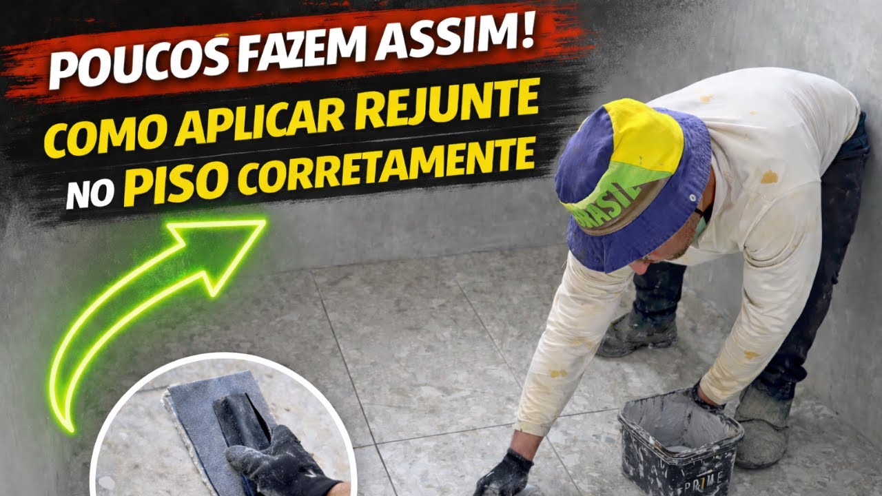 COMO FAZER O REJUNTE NO PISO DO JEITO CERTO! PASSO A PASSO COMPLETO! EP ...