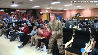 Troops in Kuwait celebrate watching Ohio State win