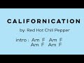 CALIFORNICATION ( by: Red Hot Chili Pepper) - Lyrics with Chords