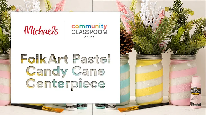 Online Class: FolkArt Pastel Candy Cane Centerpiec...