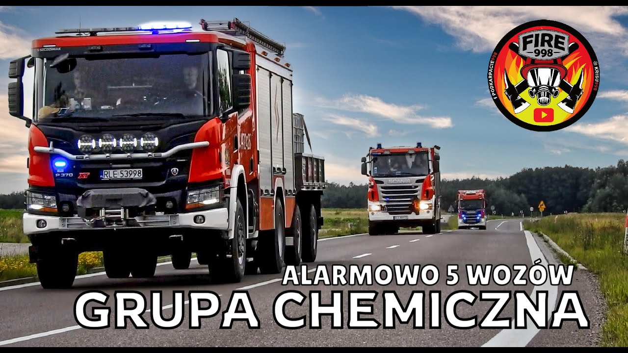 ALARMOWO WIELKA GRUPA CHEMICZNA - 5 WOZÓW Z DWÓCH JRG | 4 SCANIE | JRG LEŻAJSK & JRG NOWA SARZYNA