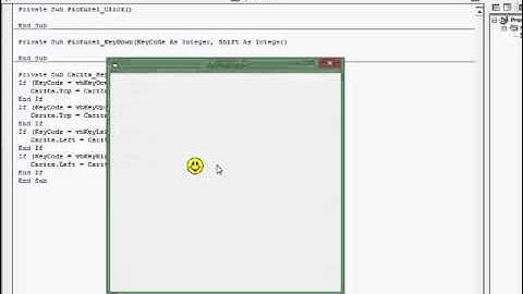 Uso de teclas de movimiento en objeto de visual Basic