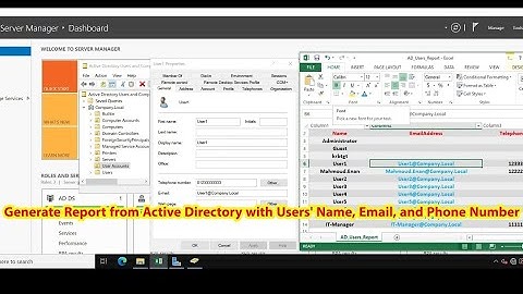 How to Generate Report from Active Directory with Users Name Email and Phone Number Using PowerShell