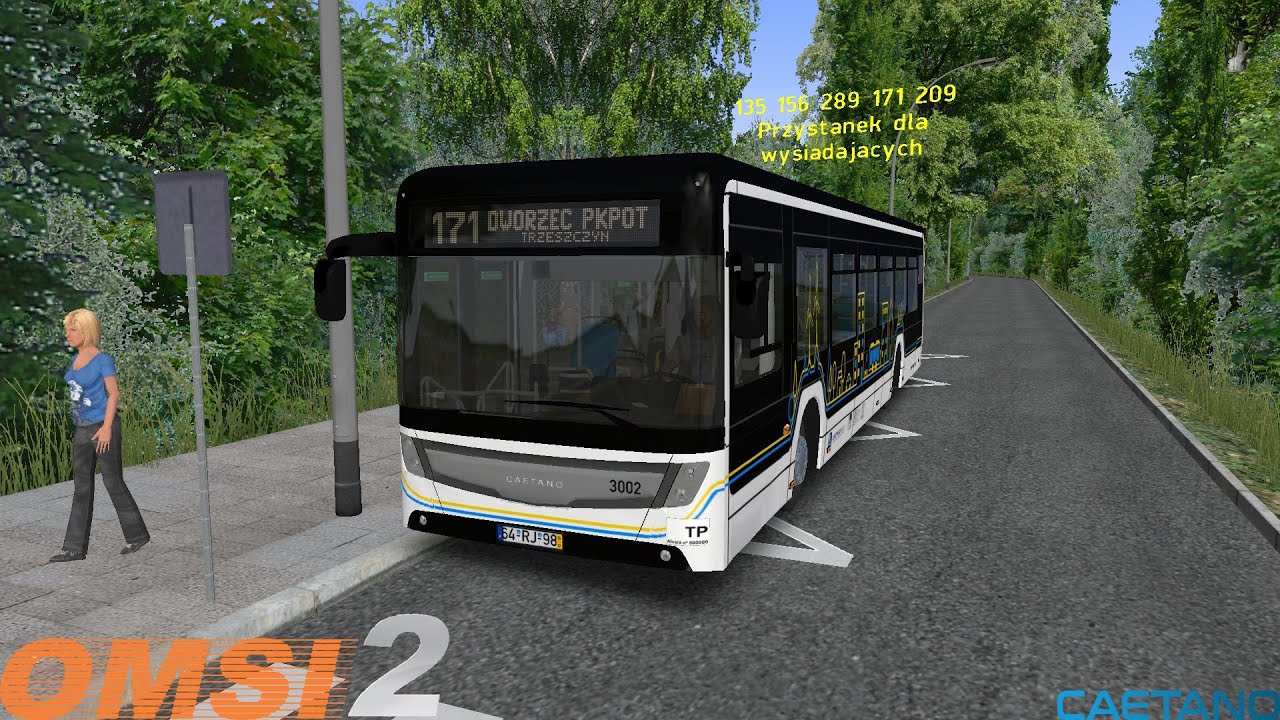 Omsi 2 - Fikcyjny Szczecin By ReMi Mod 1.11.2 - Line 171 - Caetano e.Citygold
