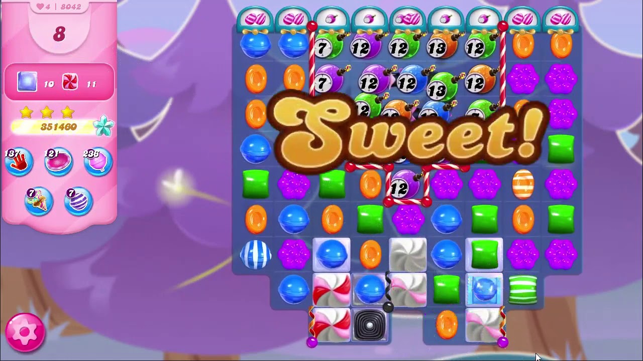 確認⸜(๑⃙⃘'ᵕ'๑⃙⃘)⸝② Candy Crush Saga Level 8042 NO BOOSTERS - YouTube