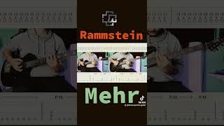 Rammstein - Mehr 🤘 #guitarcover #guitartabs #guitarlesson #shorts